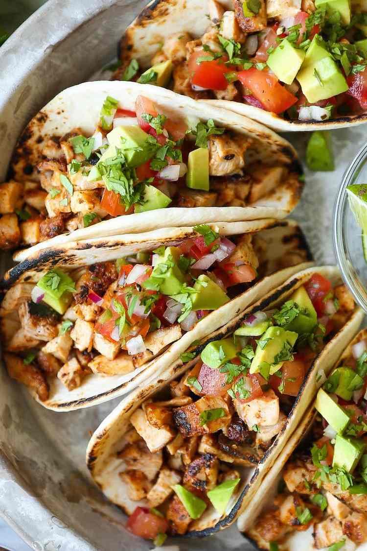 Einfache Hähnchen Tacos als Essen für Männerrunde
