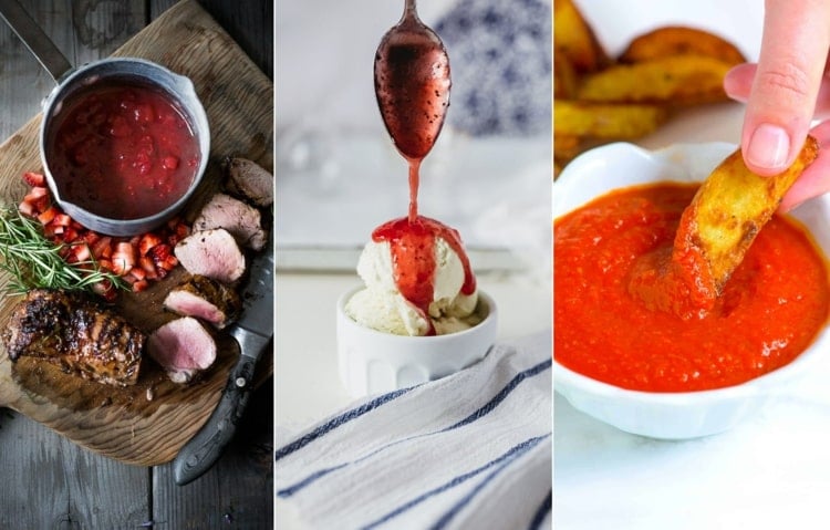 Erdbeer Soße selber machen - Süße Rezepte für Desserts und Steak