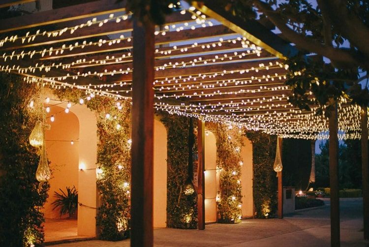 Gartenparty Beleuchtung mit Lichterketten für Pergolas oder Überdachungen