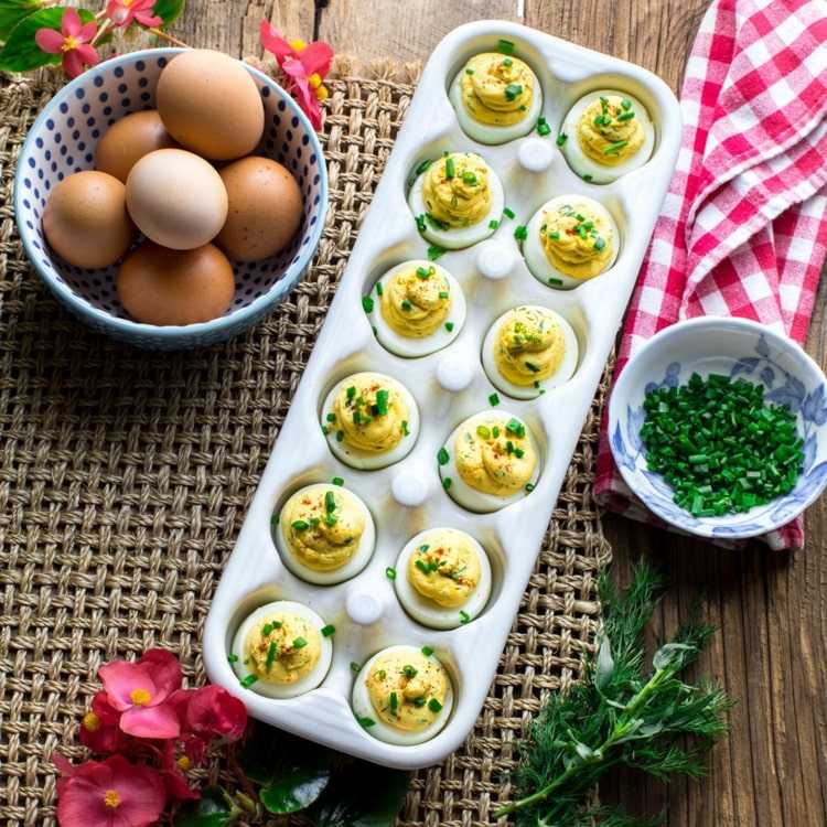 Partyessen einfach zubereitet - Gefüllte Eier mit Senf