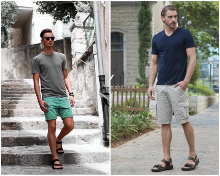 Sandalen zu Shorts und T-Shirt perfekt für den Sommer