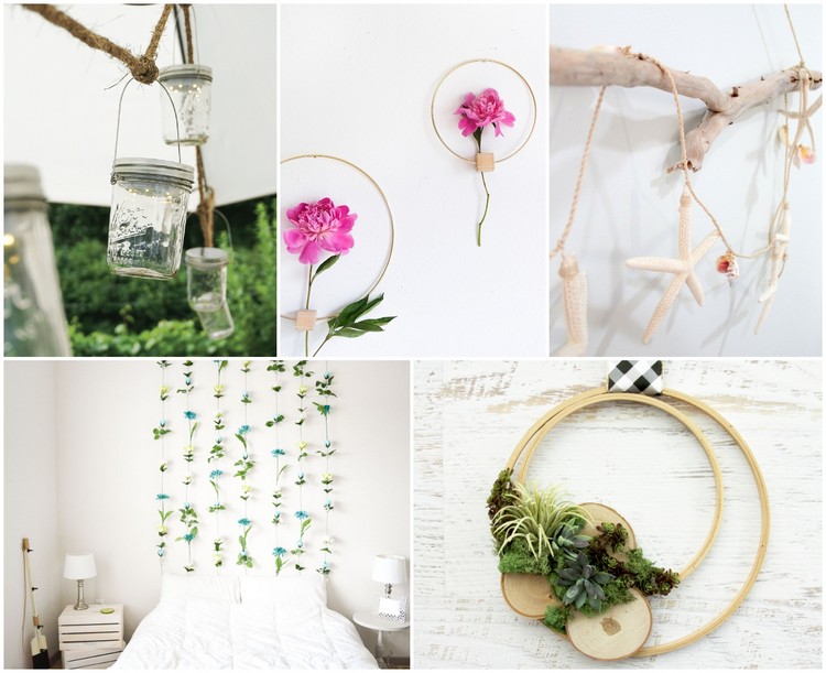 Sommerdeko basteln zum Aufhängen DIY Ideen