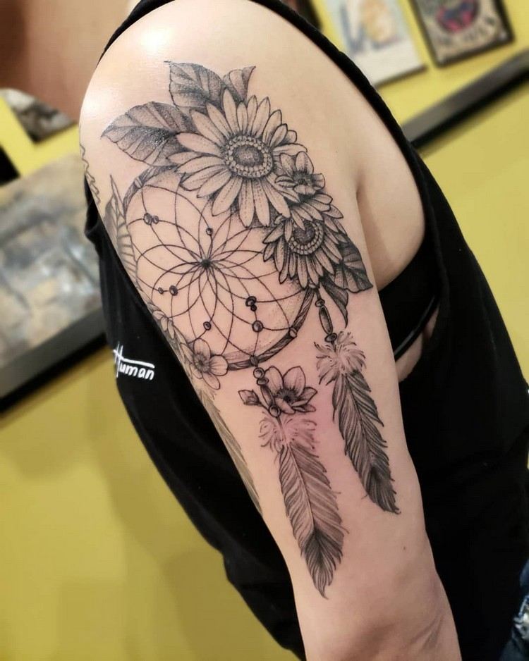 Traumfänger Tattoodesign Frauen Sonnenblume Tattoo Bedeutung