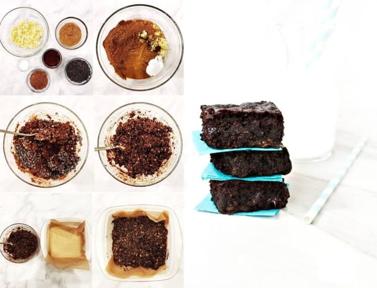 Vegan backen - Idee für schokoladigen Brownie ohne tierische Produkte