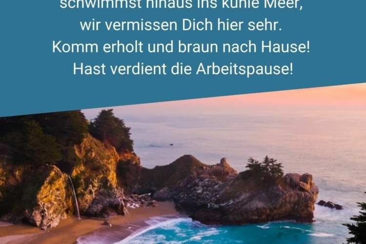 Schönen Urlaub wünschen mit 40 Bildern & Sprüchen