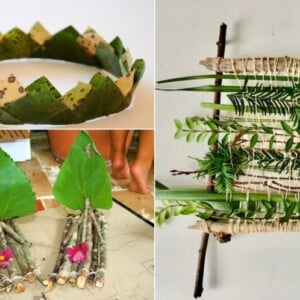 Basteln mit Naturmaterial im Sommer - Kreative Ideen mit Anleitung für Kronen, zum Weben und für ein Floß