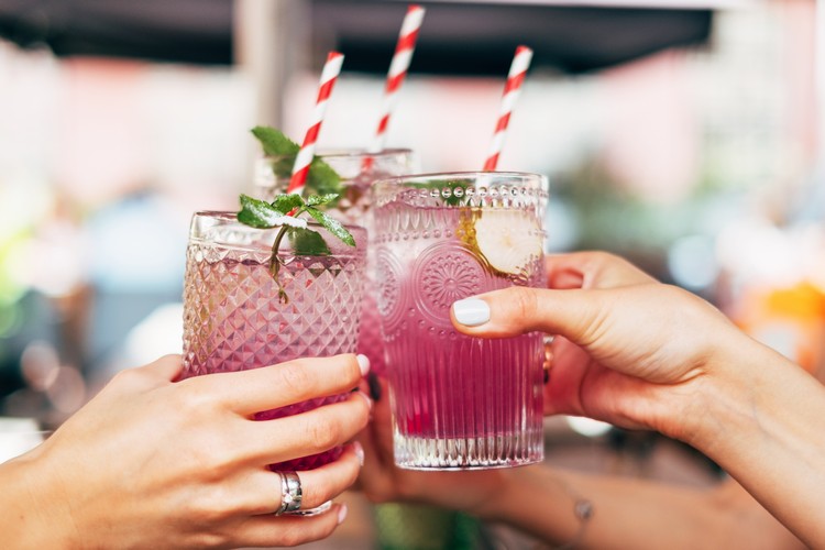 Pinke Cocktails Rezepte Campari Tonic Gin