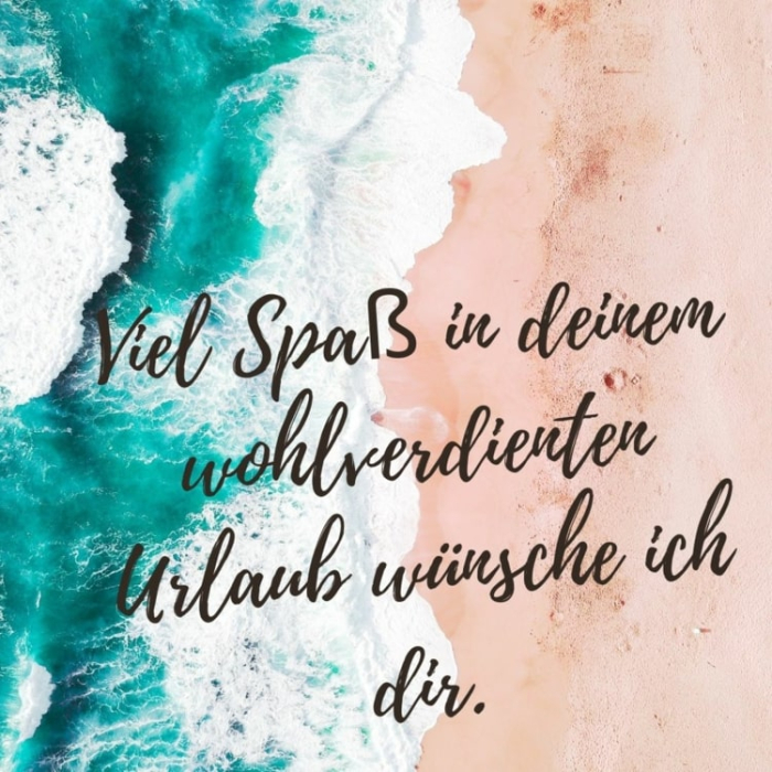 Schönen Urlaub wünschen - Viel Spaß am Strand und viel Erholung