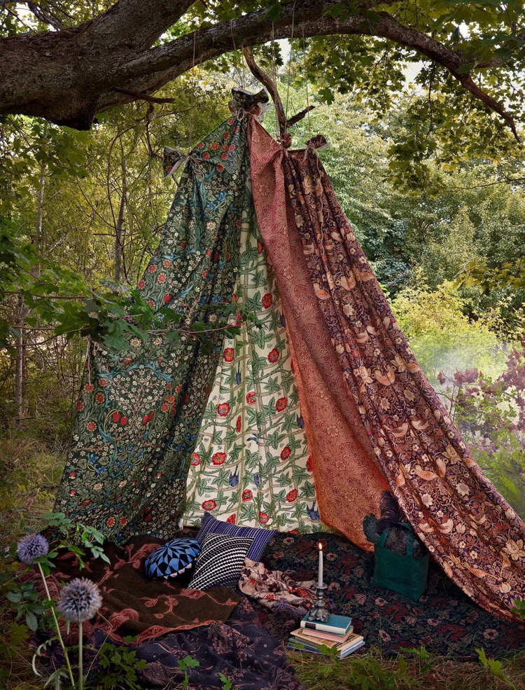 Upcycling Ideen für den Garten Boho Zelt