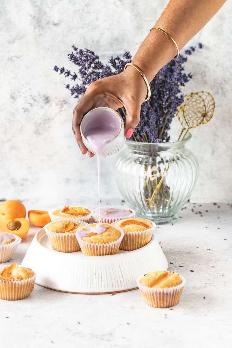 schnelle Muffins Rezepte Aprikosenmuffins mit Lavendel