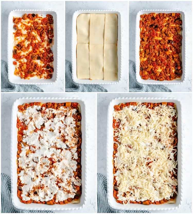 Anleitung vegane Lasagne selber machen schichten