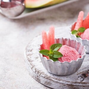 Frucht Sorbet Low Carb Rezept Wassermelone Eis selber machen kalorienarm