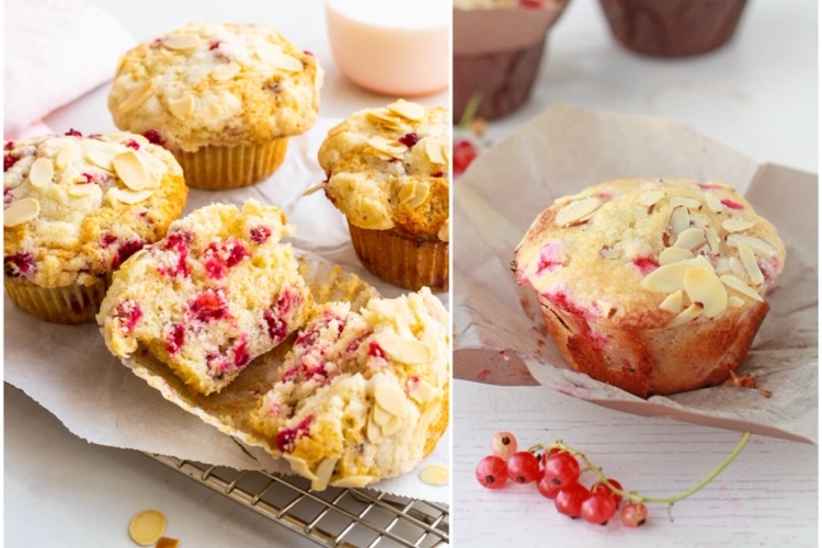 Das einfachste Rezept für Johannisbeer-Muffins mit Joghurt!
