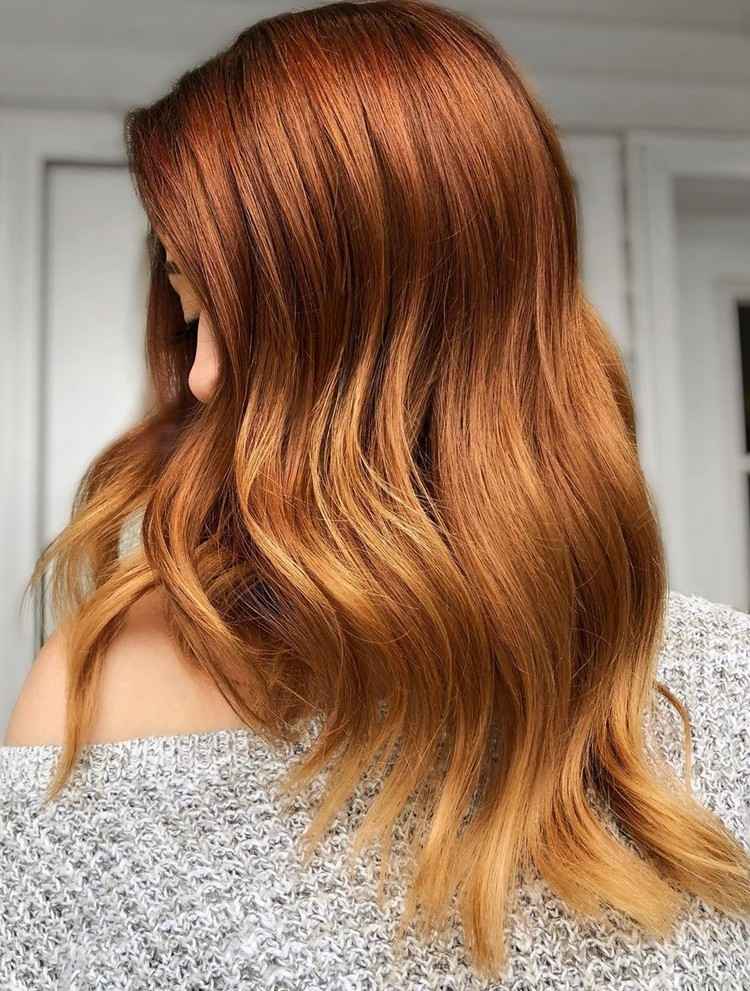 Kupfergoldblond Haare färben Spätsommer Herbst