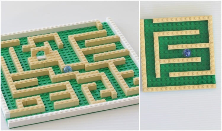 Murmel-Labyrinth aus Lego selber basteln mit Jungs Ideen für 10 jährige
