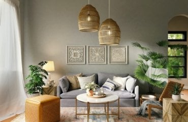 Pendelleuchten mit elegantem Design im Wohnzimmer
