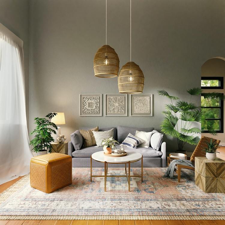 Pendelleuchten mit elegantem Design im Wohnzimmer