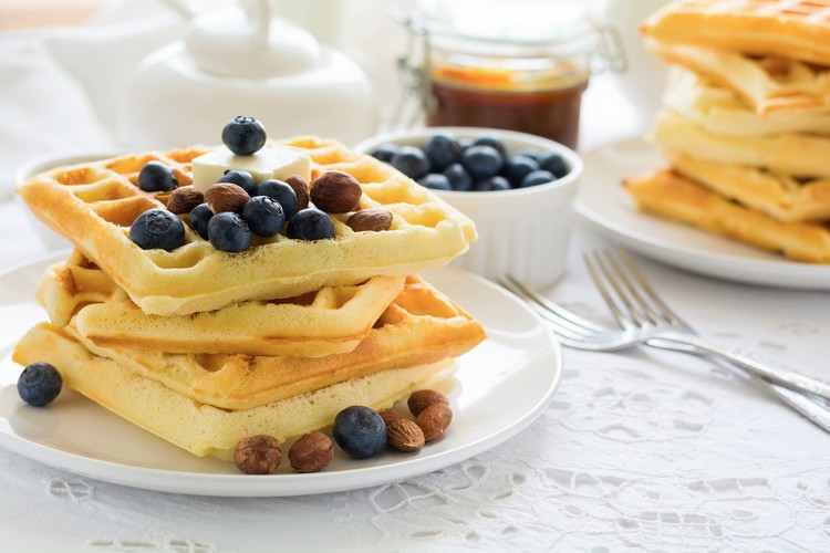 gesunde Waffeln ohne Mehl Rezept 3 Zutaten Frühstück