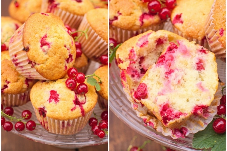 rezept für joghurt muffins mit roten johannisbeeren