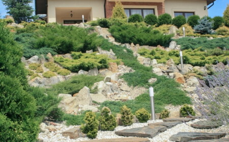 steingarten am steilen hang hangbepflanzung