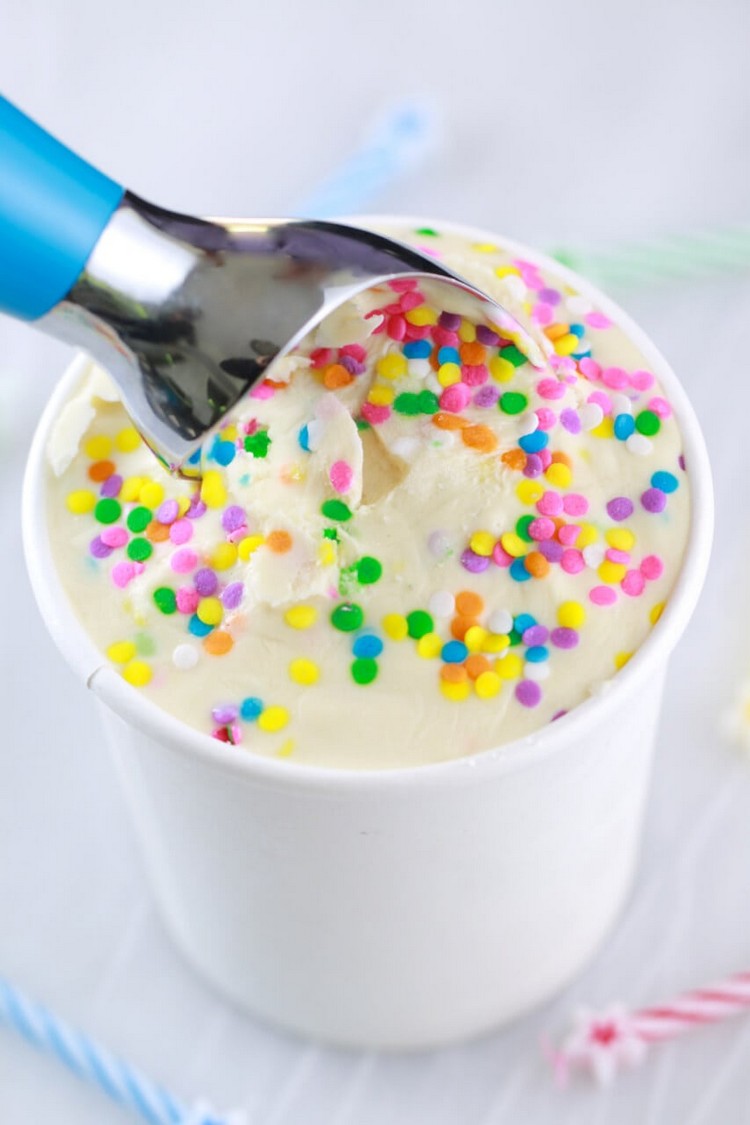 veganes Eis Rezept Vanille Frozen Joghurt selber machen ohne Eismaschine