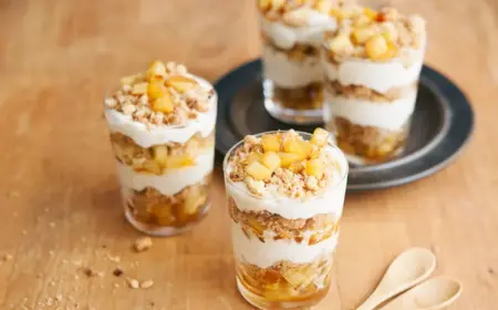 Apfel Dessert im Glas schnell Herbst Rezepte Nachspeise