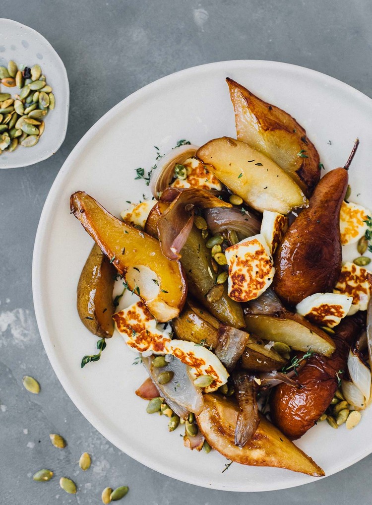 Birnen Rezepte Herzhaft Halloumi Vorspeisen Rezeptideen