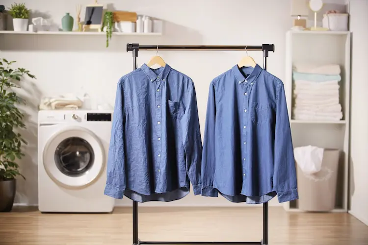 Bluse, Hose oder Hemd bügeln ohne Bügeleisen im Wäschetrockner