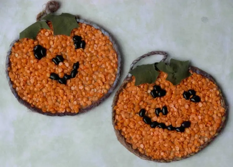 Herbst Bilder für Kinder zu Halloween als Anhänger verwenden - Witzige Kürbisse