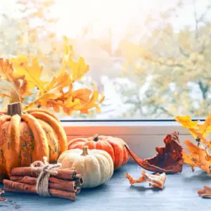 Herbstblätter Dekoideen einfach Fensterbank Deko Herbst