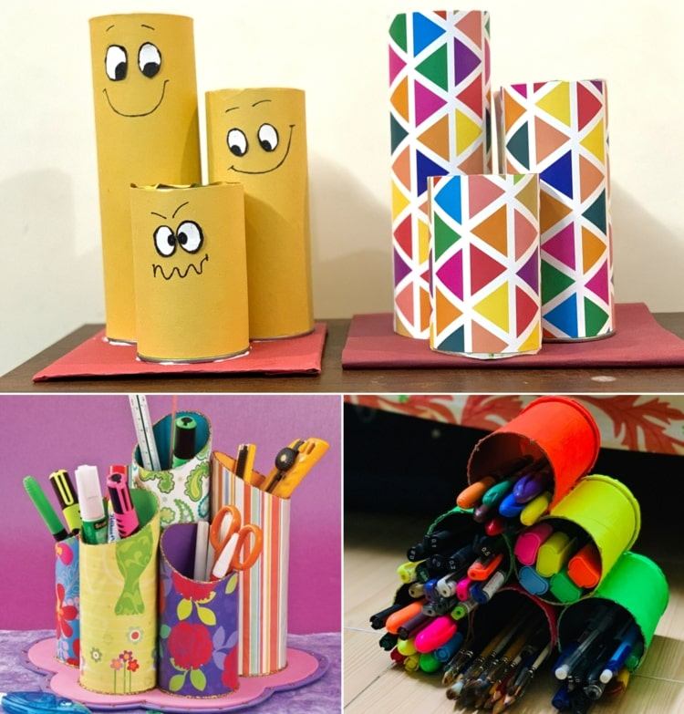 Ideen für Stifthalter als Schreibtisch-Accessoires in bunten Farben