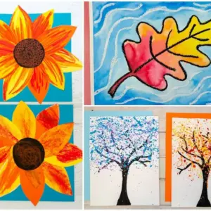 Kreatives Malen für Kinder zum Herbst Anleitungen und Vorlagen
