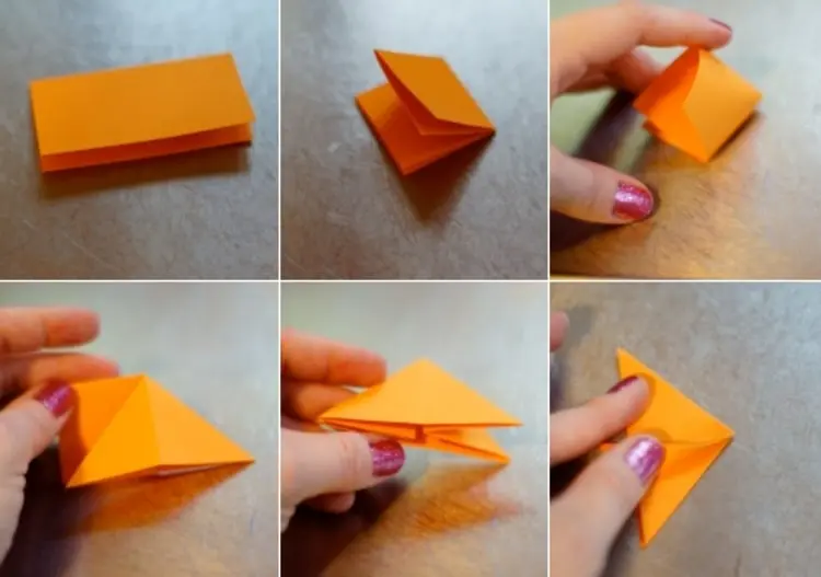 Origami Herbst Deko schnell gemacht - Papier richtig falten für die Sternzacken