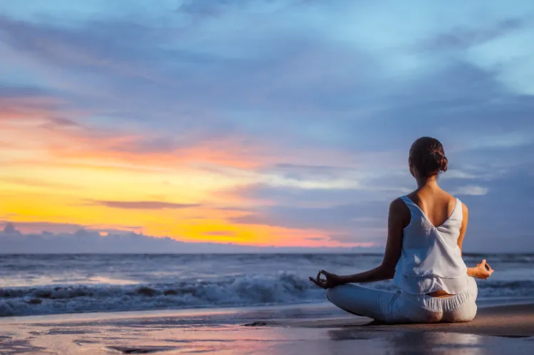 Yoga Meditation Vorteile Mala Halskette positive Effekte