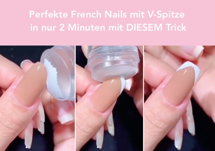 french nails mit V-spitze selber machen anleitung