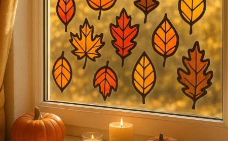 herbstdeko fürs fenster basteln