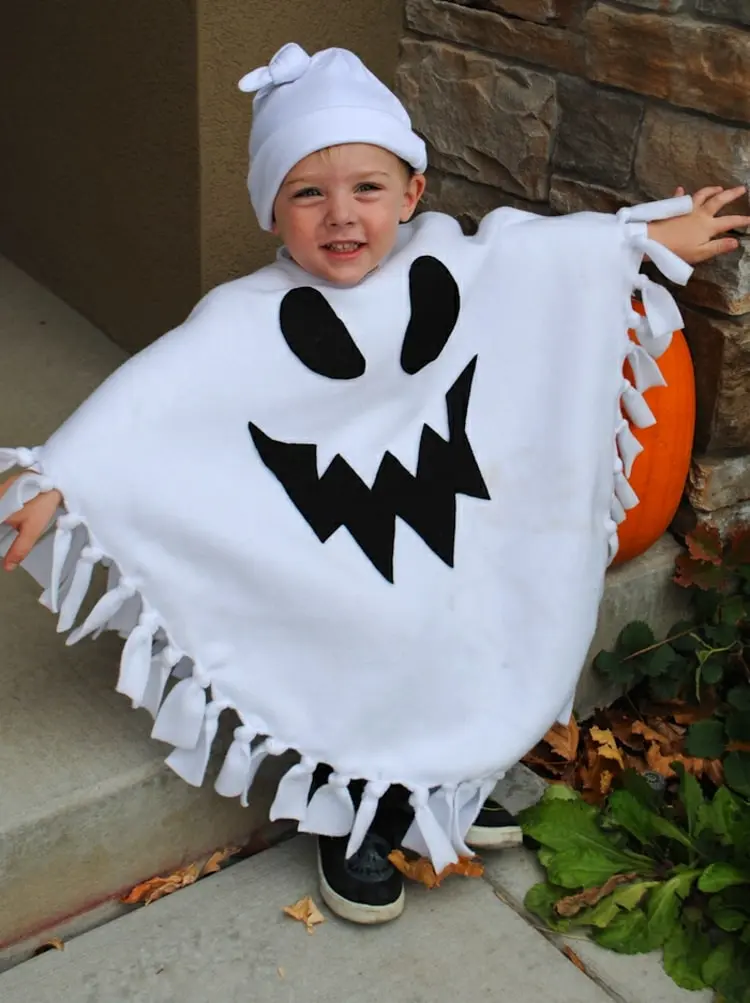 BOO Süßes Halloween Geist Kostüm für Kinder und Erwachsene Langarmshirt