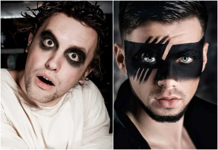 Halloween Make-up Ideen für Männer einfach mit Maske