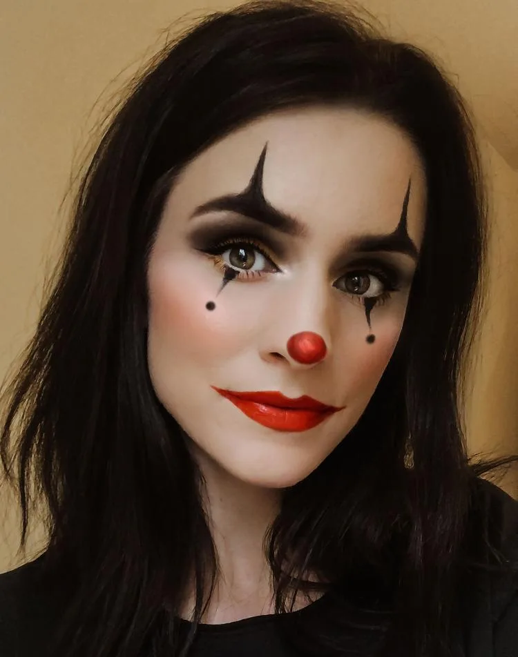 Halloween Schminkideen einfach zum Nachschminken Clown Make-up
