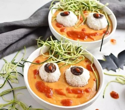 Halloween Suppe für Kinder DIY Augensuppe
