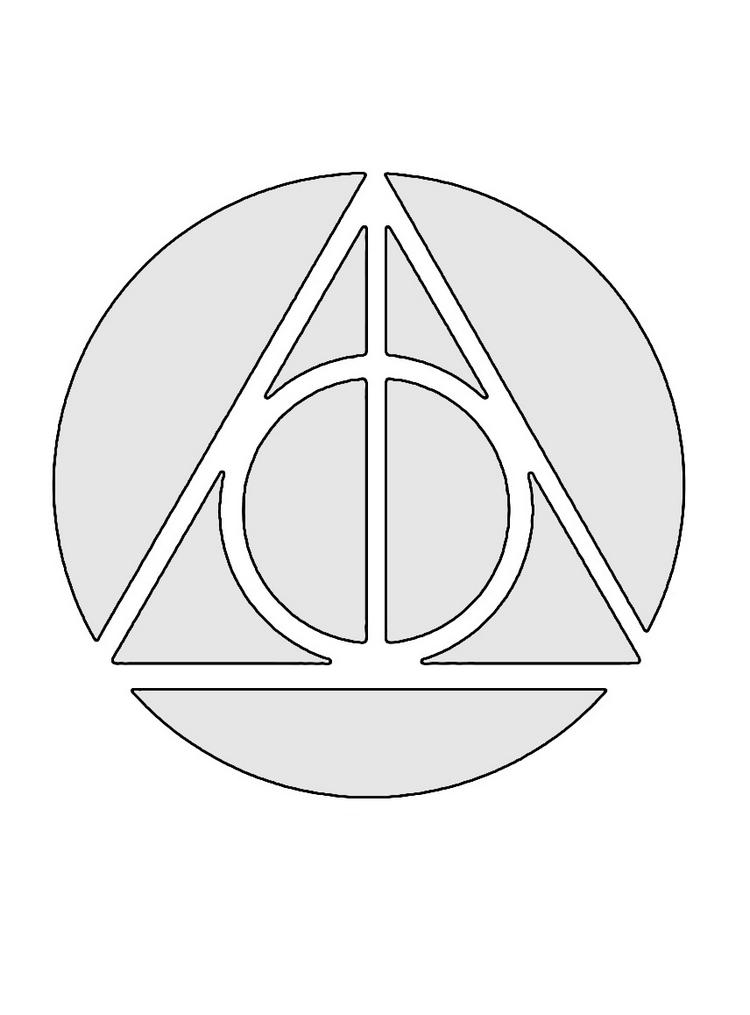 Harry Potter Vorlage zum Ausdrucken Zeichen der Heiligtümer des Todes