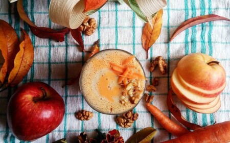 Herbst Smoothie mit Karotte und Apfel