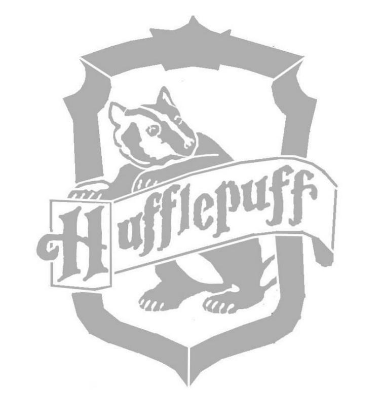 Hufflepuff Hogwarts Haus Schnitzvorlage