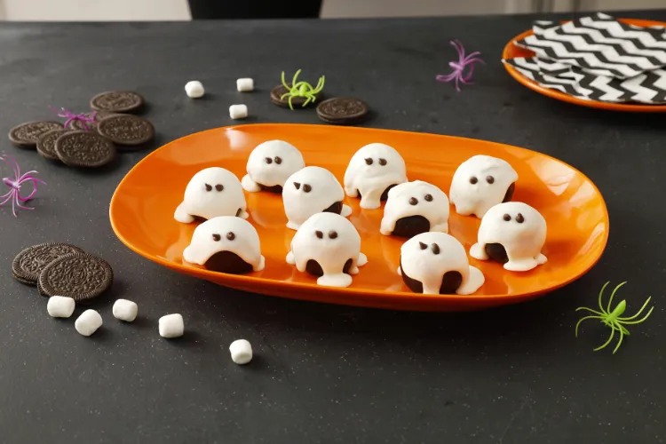Oreo Trüffel selber machen Halloween Süßigkeiten ohne Backen