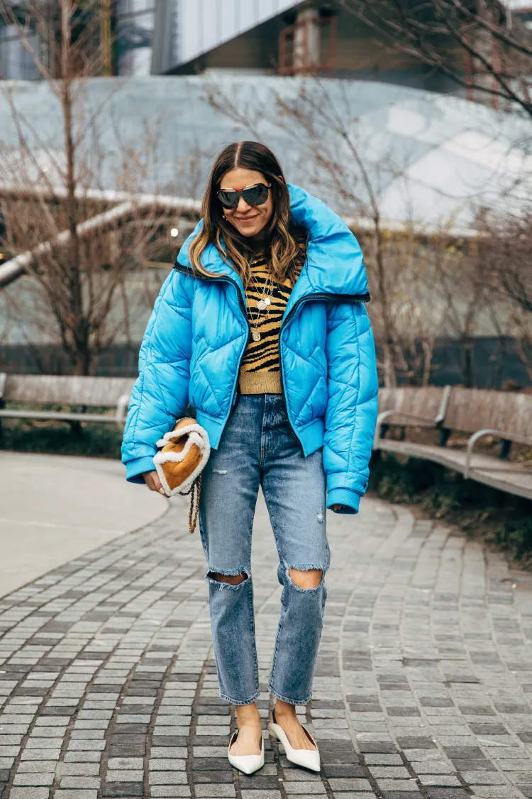 Oversized Puffer Jacken Trend Winter 2021 Mom Jeans im Herbst kombinieren