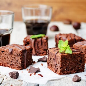 Rote Bete Kuchen gesund kalorienarme Brownies ohne Zucker