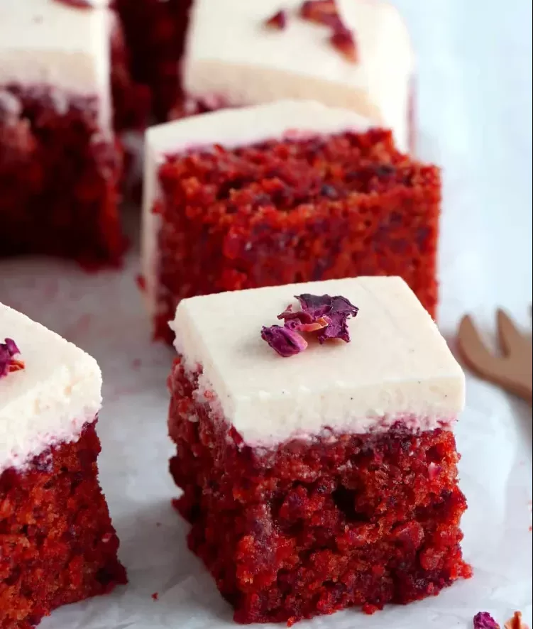Rote Bete Kuchen ohne Schokolade Low Carb Red Velvet Brownies