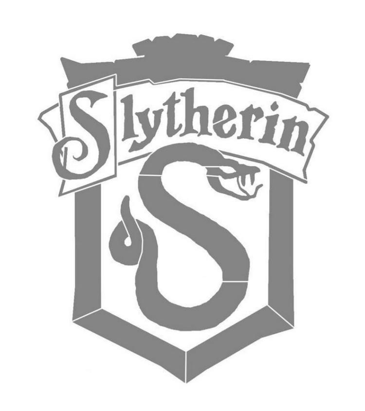 Slytherin Hogwarts Haus Vorlage zum Ausdrucken