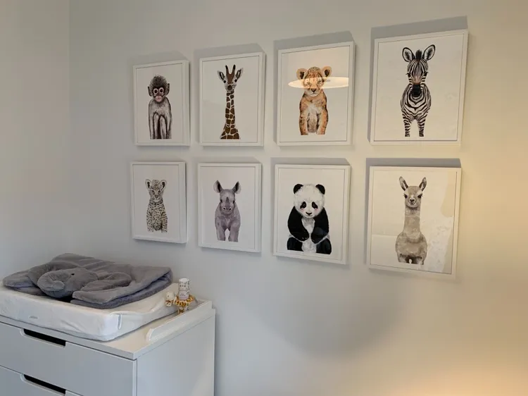 Wandbilder mit Tieren fürs Babyzimmer