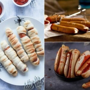 Würstchen zu Halloween servieren - Rezepte und Ideen für Mumien, Finger, Hotdogs und Spinnen